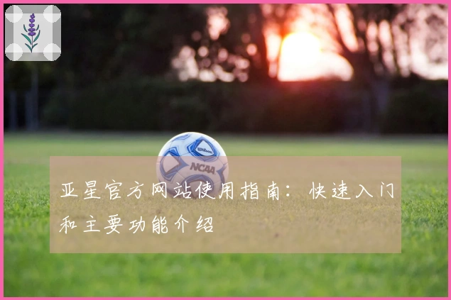 亚星官方网站使用指南：快速入门和主要功能介绍